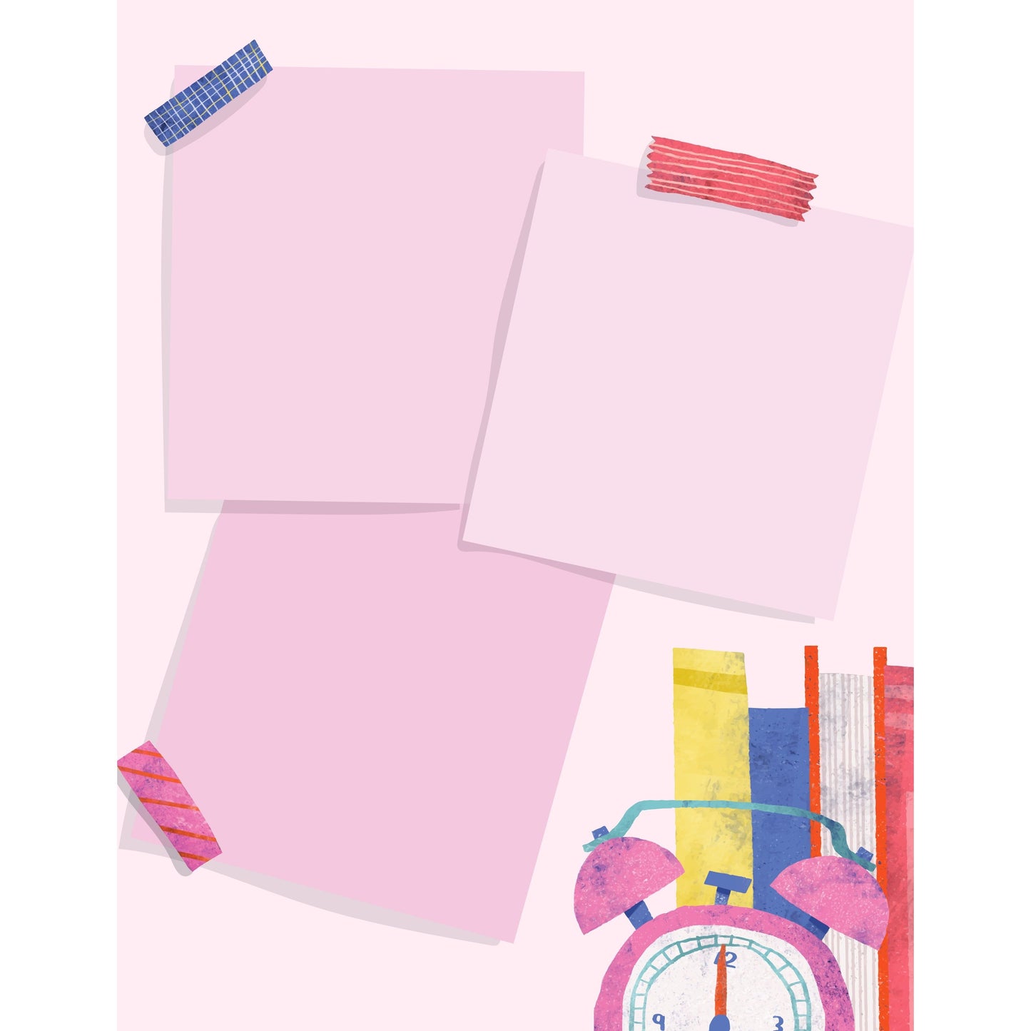 homework folder cover - pink sticky notes 8.5" x 11" 12/pk