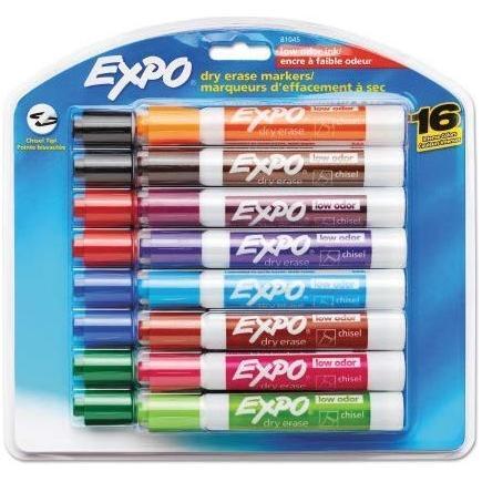 Expo Dry Erase Markers Assorted Chisel Tip (4 Pack)