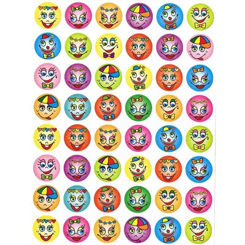 Decorative Smiley Face Stickers 1/2" (10 Sheets)