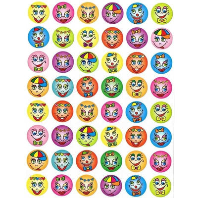 Decorative Smiley Face Stickers 1/2" (10 Sheets)