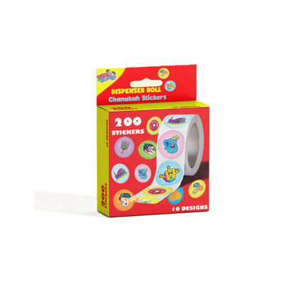 Dispenser Chanukah Stickers 31⁄4" x 31⁄4"
