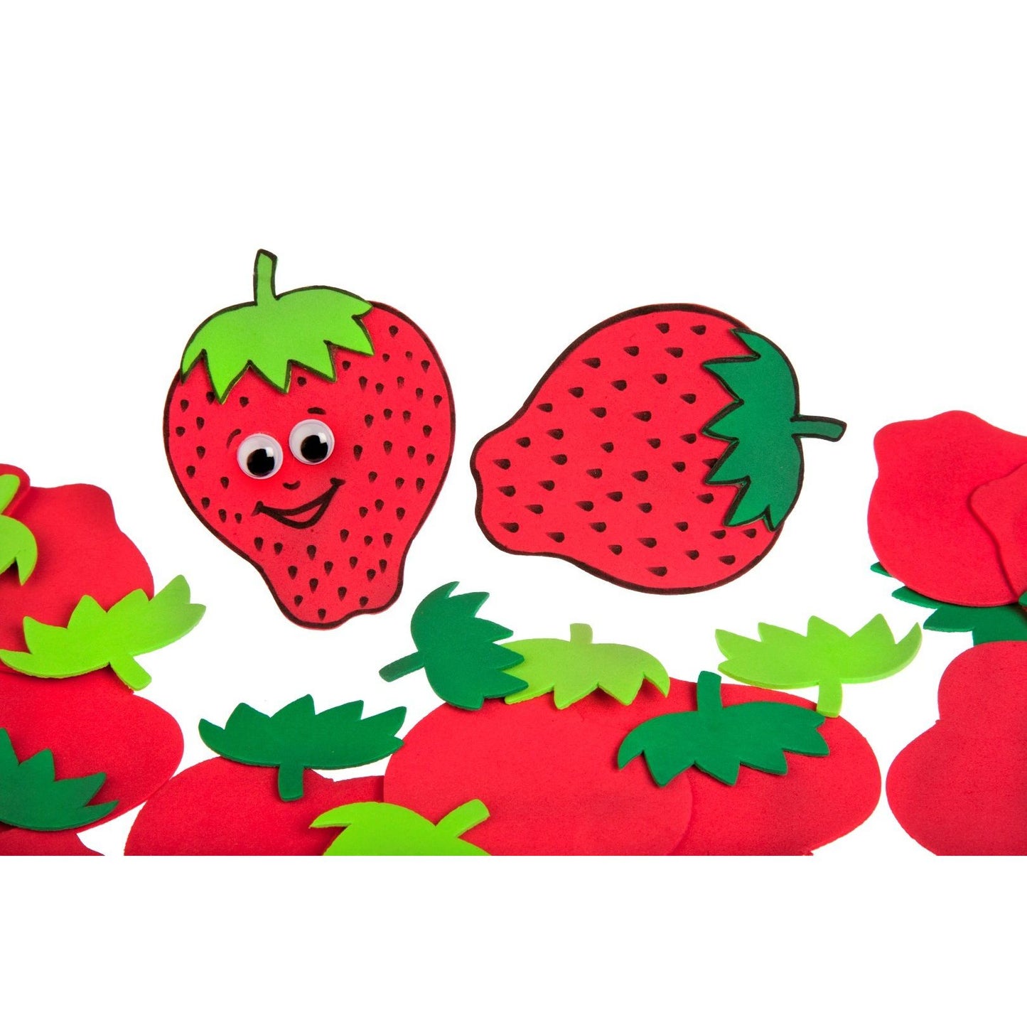 Strawberry Foam Shapes 40/pk 3 1/2" x 2 3/4" (Discontinued)