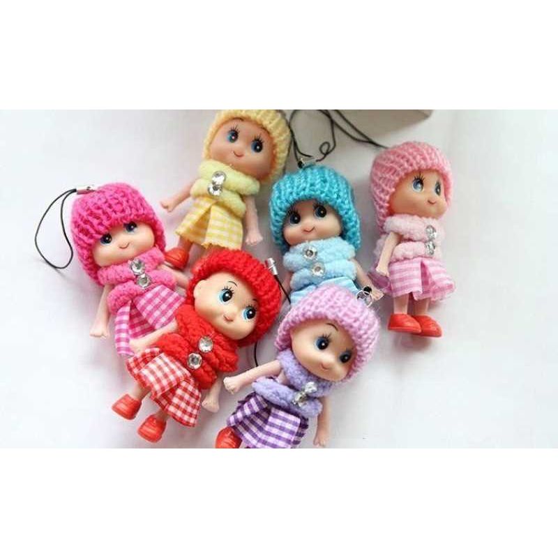 Colorful Doll Keychain 1/2" 1/pc