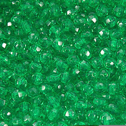 Faceted Beads Emerald color 6mm 1080pc