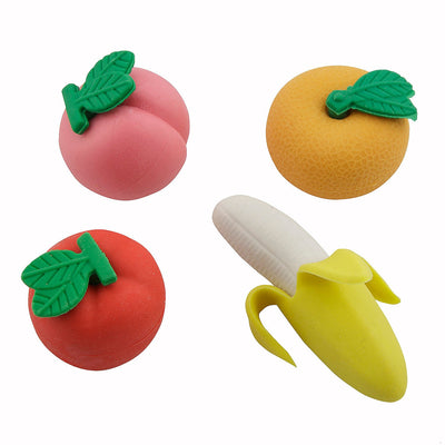 3D Fruit Eraser Assortment 1 1/2" 12/pk