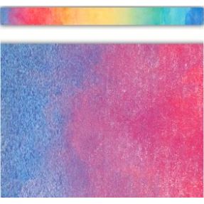 Watercolor Straight Border 3'' x 35'' 12/pk