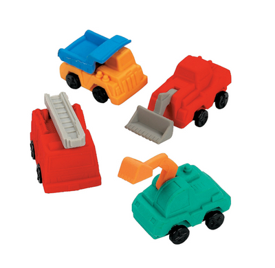 Construction Truck Erasers 12/PK