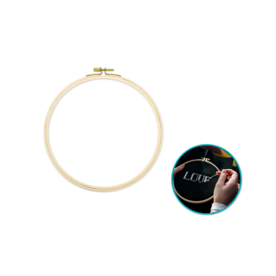 Embroidery Hoop With Brass Clamp 8"