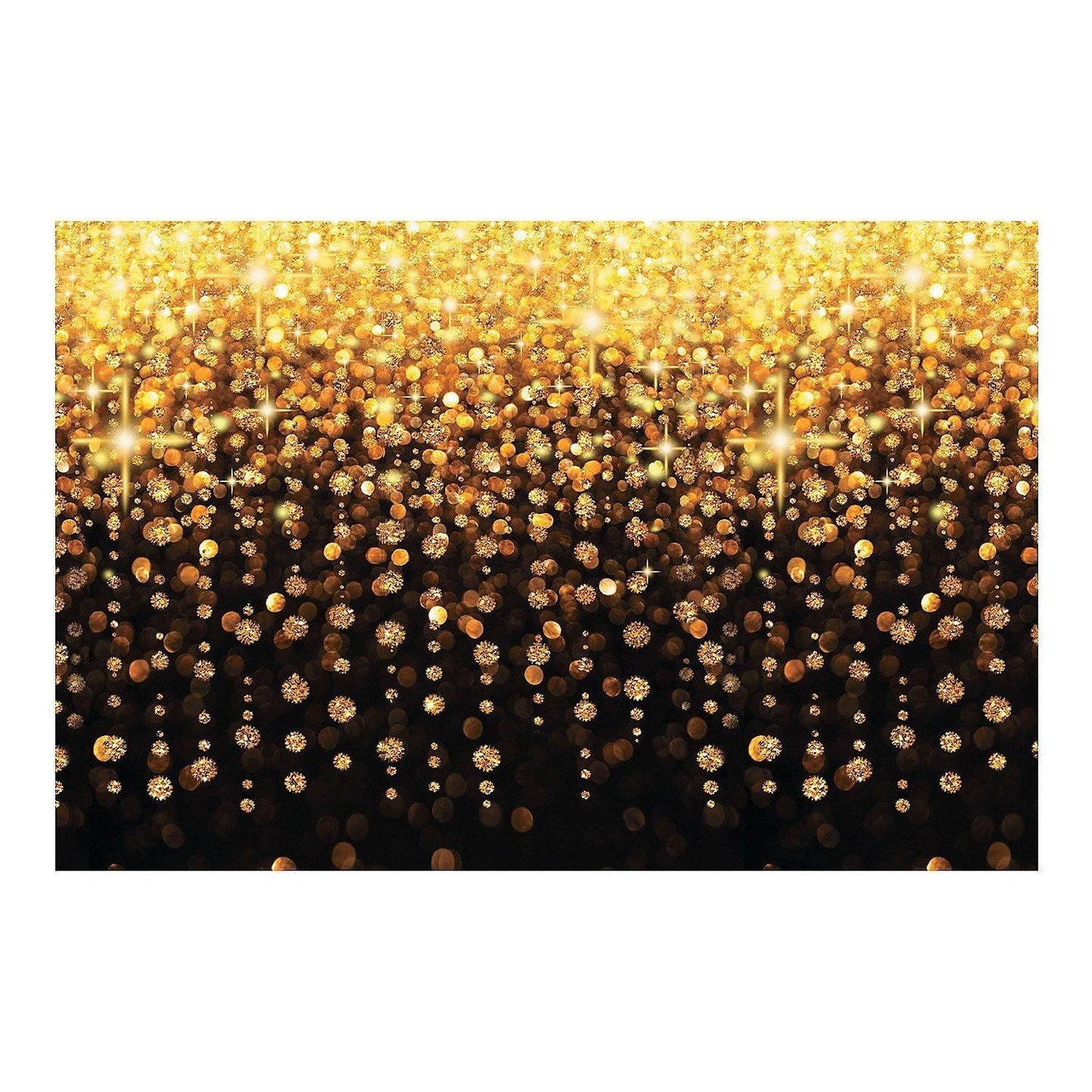 Black & Gold Plastic Backdrop 9 Ft. x 6 Ft. 1 Pc.