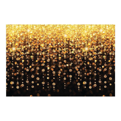 Black & Gold Plastic Backdrop 9 Ft. x 6 Ft. 1 Pc.
