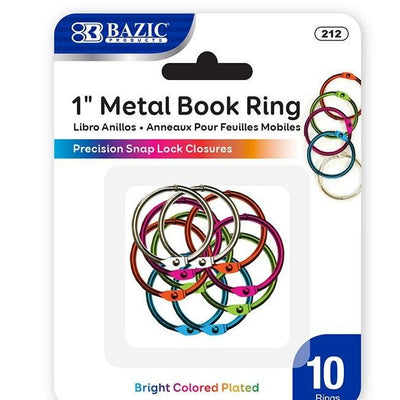 Loose Leaf Binder Rings (1", 10, Asst)