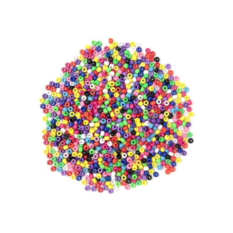 Neon plastic pony beads assorted 6x9mm 1lb