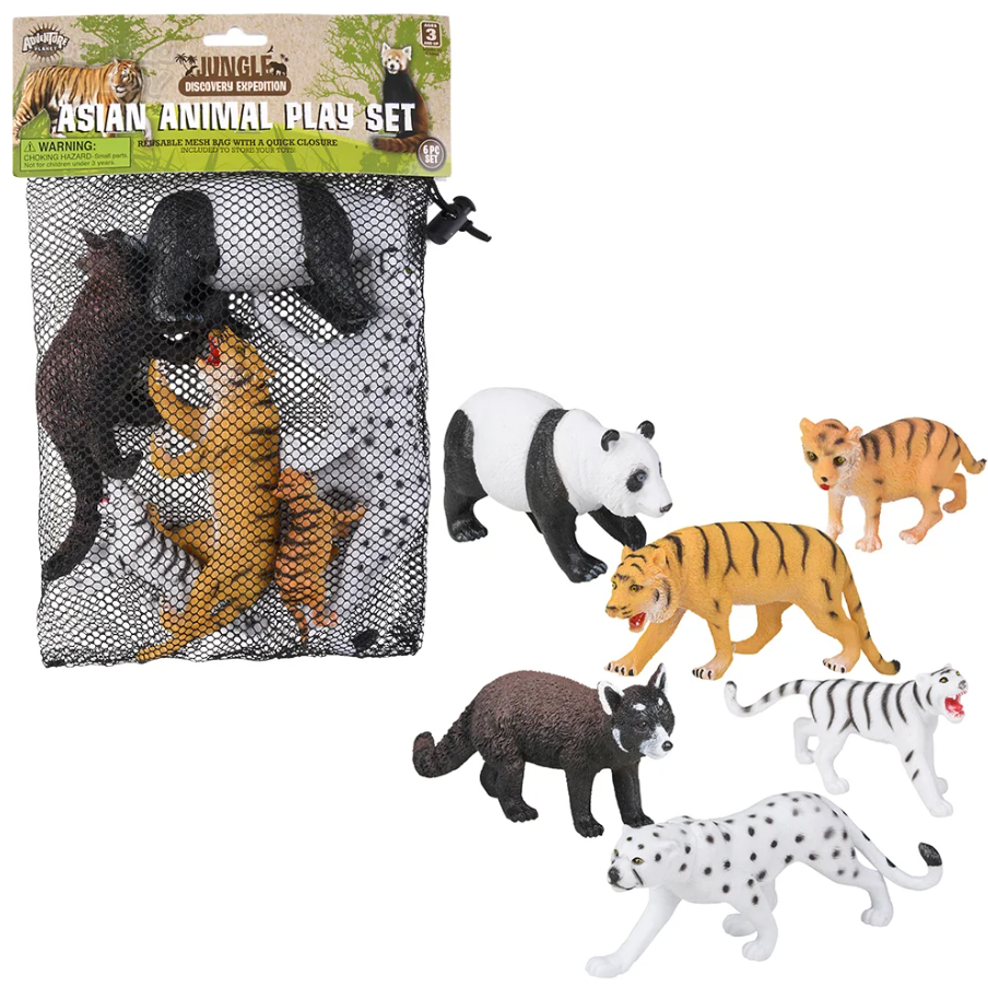 Mesh Bag Asian Animal Assortment 4"-6" 6/pk