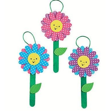 Foam stacked flower ornament craft kit 12/pk