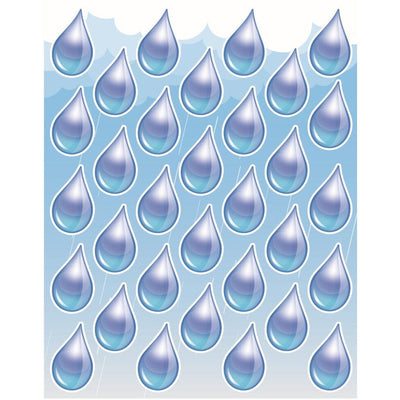 Raindrop Stickers 1" 6 Sheets