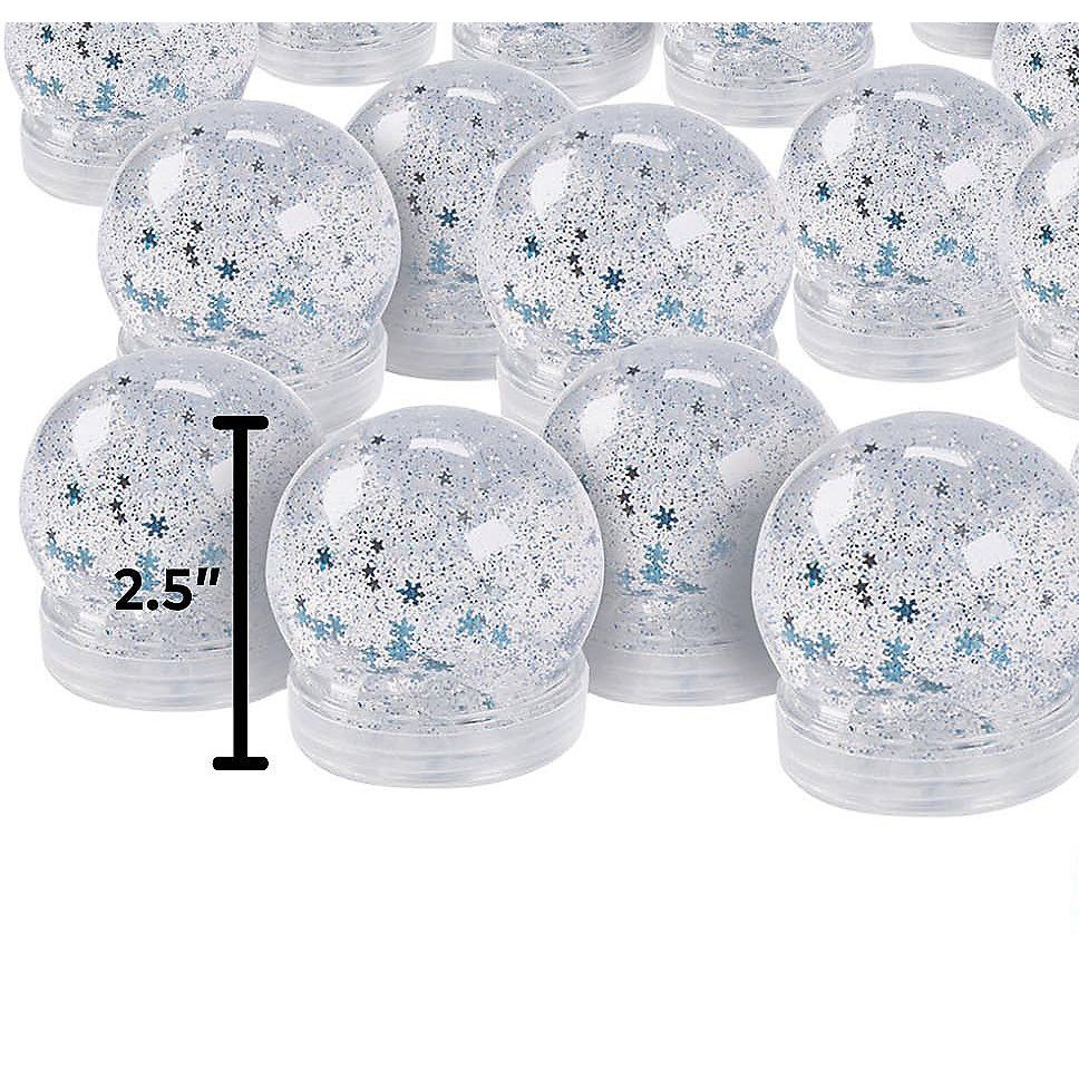 Bulk Winter Snow Globe Slime 2 1/2" 12/pk