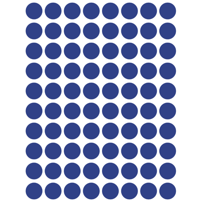 Color Coding Dot Stickers All 1/2" Blue 13mm Color Print 32/pk
