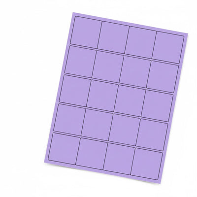 2" Square Labels 20/pg 100/pk Purple