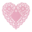 Paper Heart Doilies 4"
