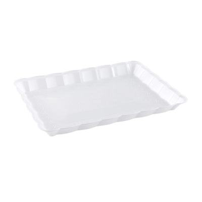 Scalloped 9" × 13" White Tray 1pc