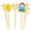 Wood Die Cut Craft Sticks (Heart, 6/pk) (Closeout)