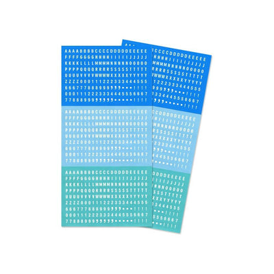 Mini Font Craft Stickers Blue (Discontinued)