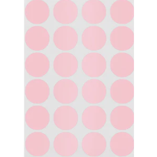 Color Coding Dot Sticker (Pink, 3/4", 25)