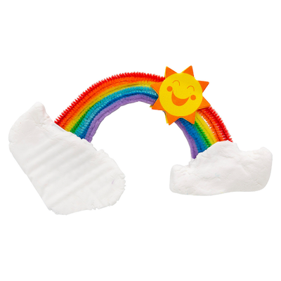 Chenille Stem Clay Rainbow Craft Kit 6 3/4" x 3 3/4"  12/pk