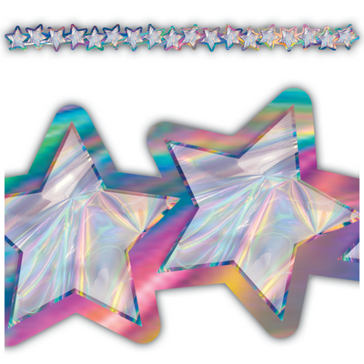 Iridescent Stars Die Cut Borders