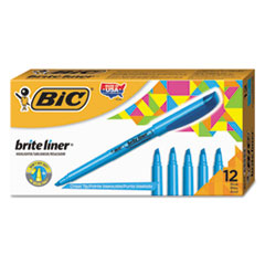 Bic Highlighters Fine Tip Blue 12/pk