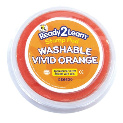 Ready2Learn™ Circular Jumbo Vivid Orange Washable Stamp Pad (Discontinued)