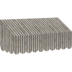 Corrugated Metal Awning 1/pc  24" W x 12½" H x 8" D