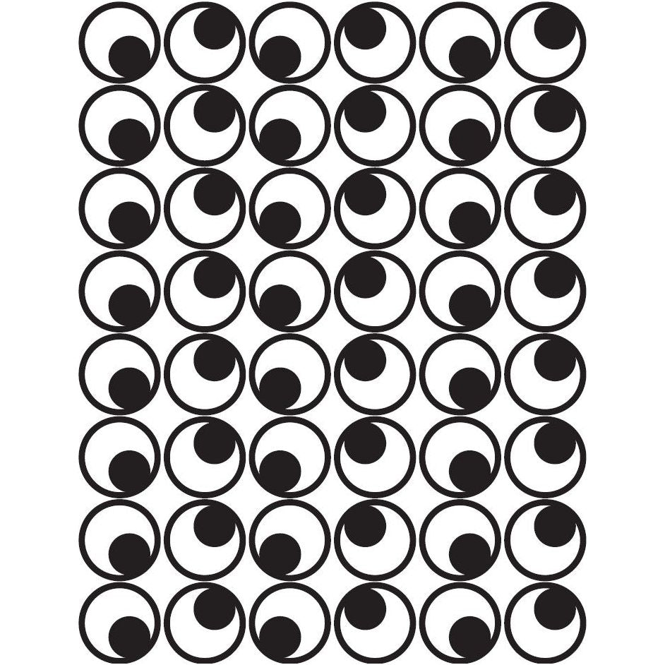 Eye Stickers Round 19mm Color Print 10/pk
