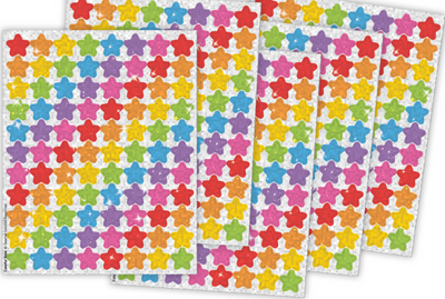 Colorful Sparkle Stars Stickers Value Pack 7/16" 1232/pk
