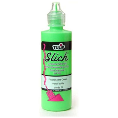 Tulip Slick Dimensional Fabric Paint (Fluorescent Green, 4 oz)