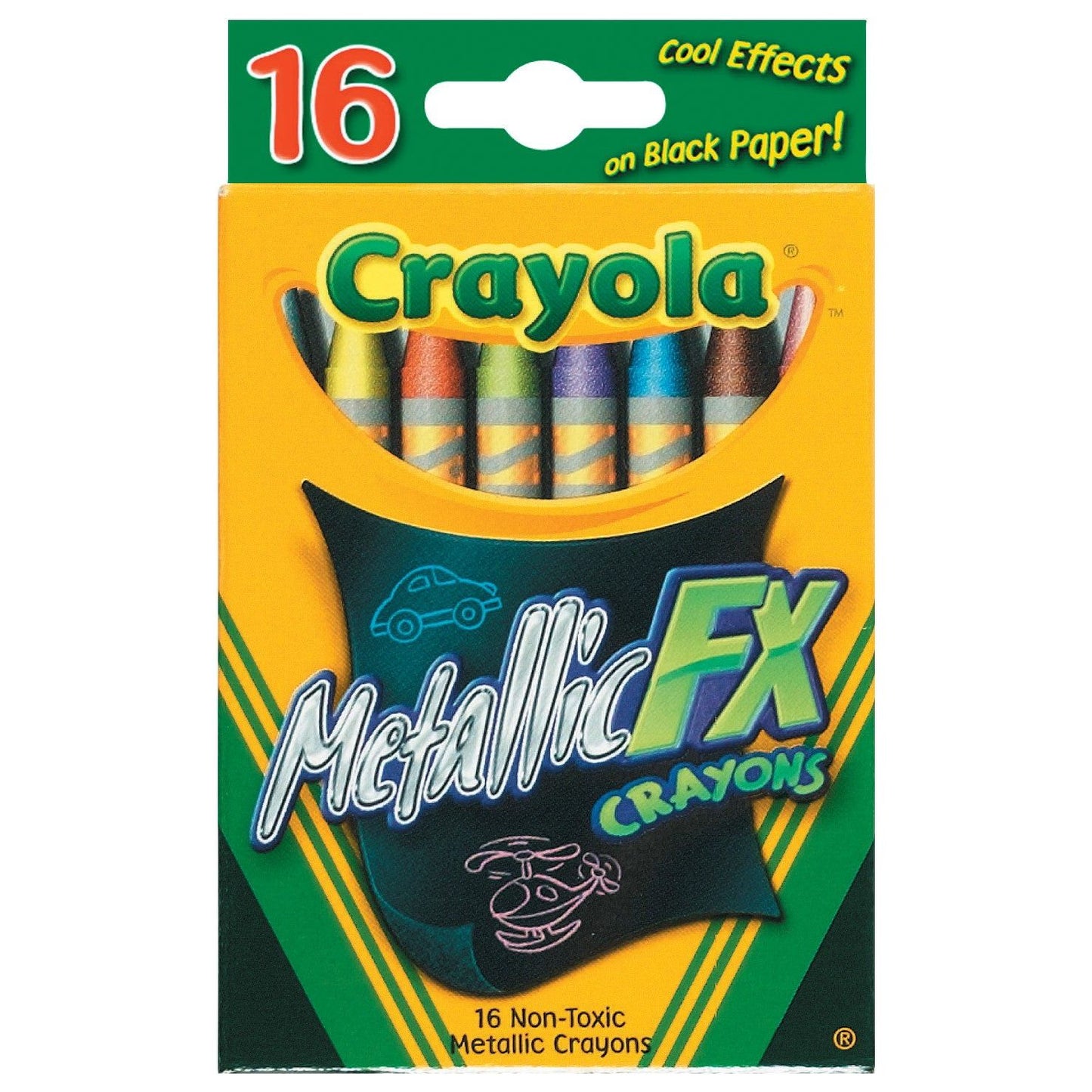 Crayola Metallic Crayons FX Non-Toxic Set of 16