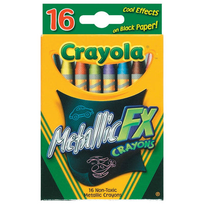 Crayola Metallic Crayons FX Non-Toxic Set of 16
