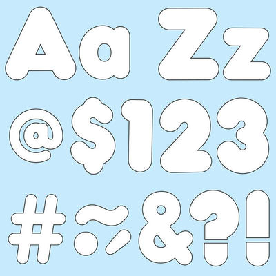 White 4-Inch Casual Uppercase/Lowercase Combo Pack Ready Letters