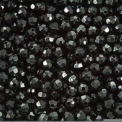 Faceted Beads Black 6mm 1080pc