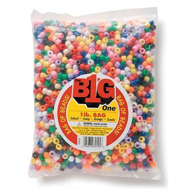 Pony Beads Acrylic Opaque Colors 1 Lb