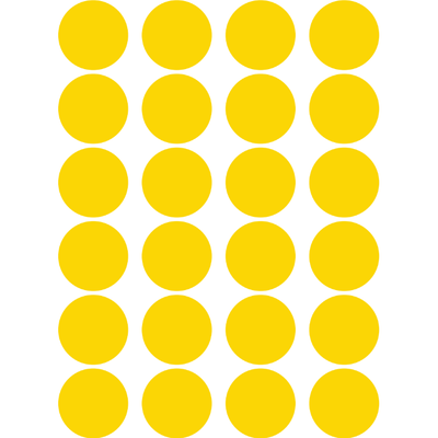 Color Coding Dot Sticker Gold 1" 25mm Metallic 25/pk