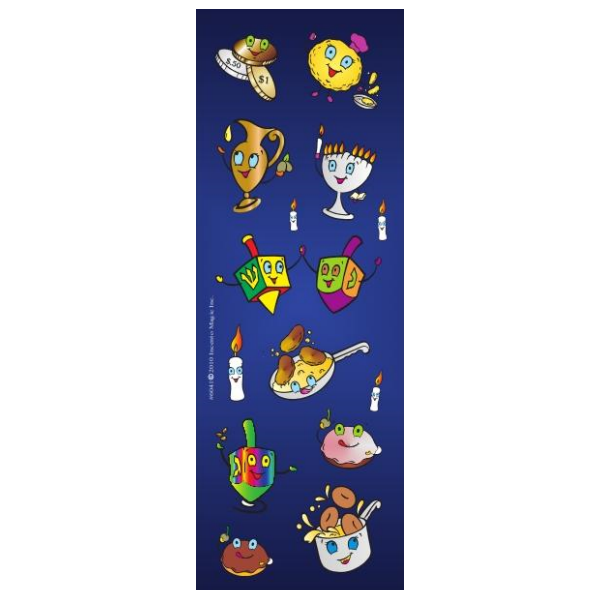 Chanukah Die-cut Stickers 25 sheets/pk