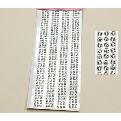 Adhesive Rhinestone Ribbon Silver 5mm 504/pk