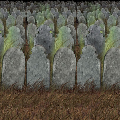 Graveyard Backdrop 4' x 30'  1/Pkg