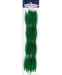 Chenille Bump Stem Green 12" 12/pk (closeout)