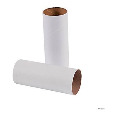 Cardboard White Craft Rolls 4 1/2" x 1 3/4" 24/pk
