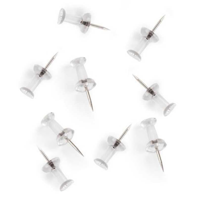 Clear Transparent Push Pins 100/Pack