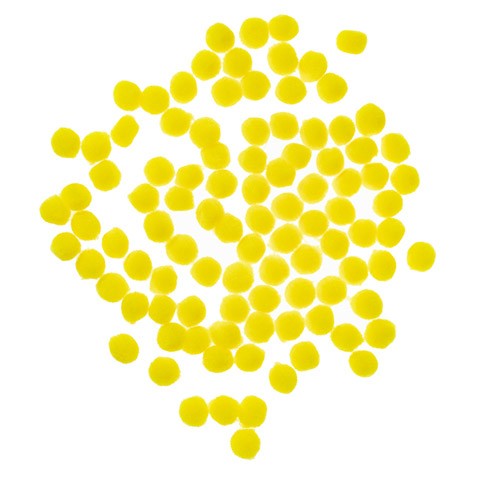 Pom Poms (Hot Pink, 3/4", 100 Pack)