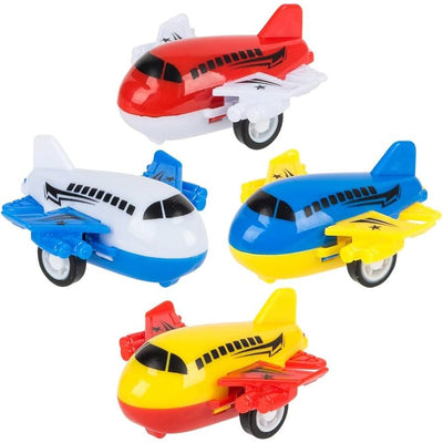 Pull Back Plastic Airplane 2" 24/pk