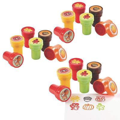 Bulk Fall Stampers Assorted 1 1/2"  6 dz/pk